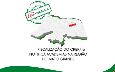CREF realiza ação de fiscalização em academias da região do Mato Grande